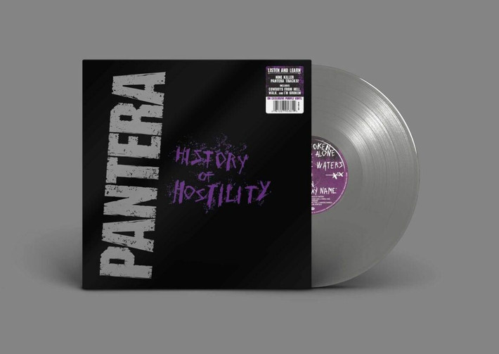 Pantera 'History of Hostility' LP Silver Vinyl