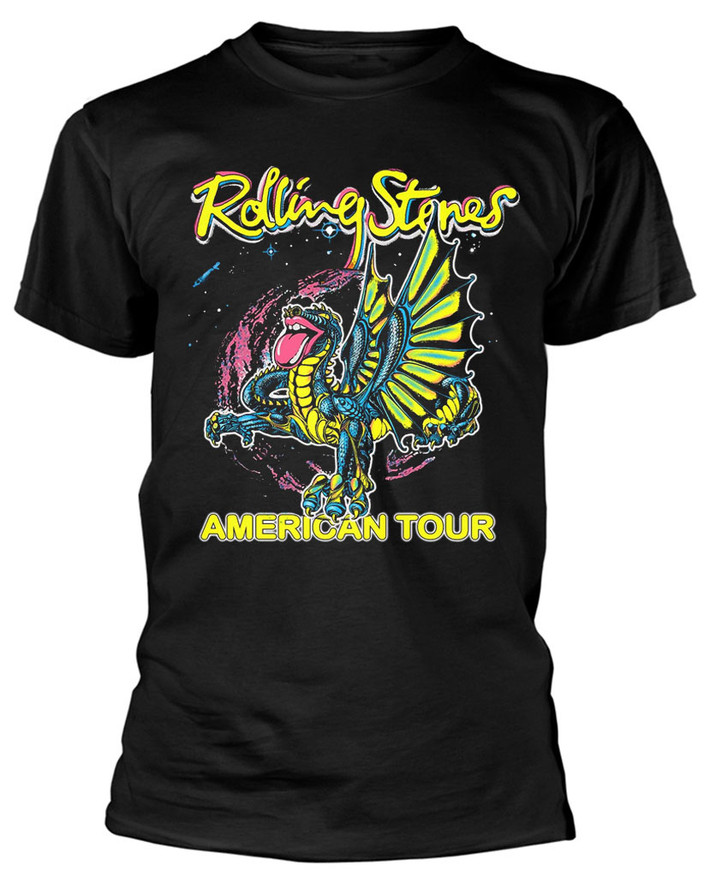 The Rolling Stones 'American Tour Dragon' (Black) T-Shirt