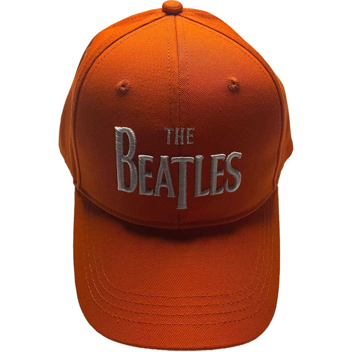 The Beatles 'White Drop T Logo' (Orange) Baseball Cap