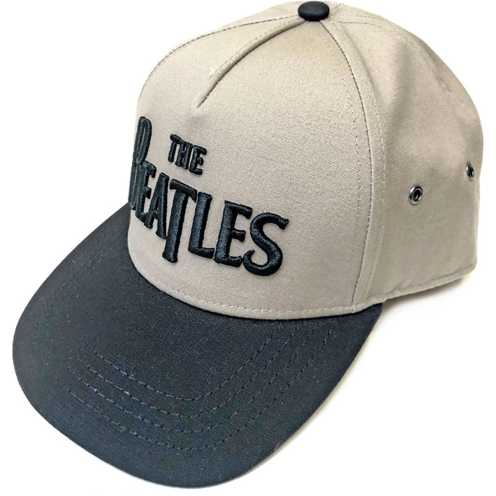 The Beatles 'Drop T Logo' (Sand & Black) Snapback Cap