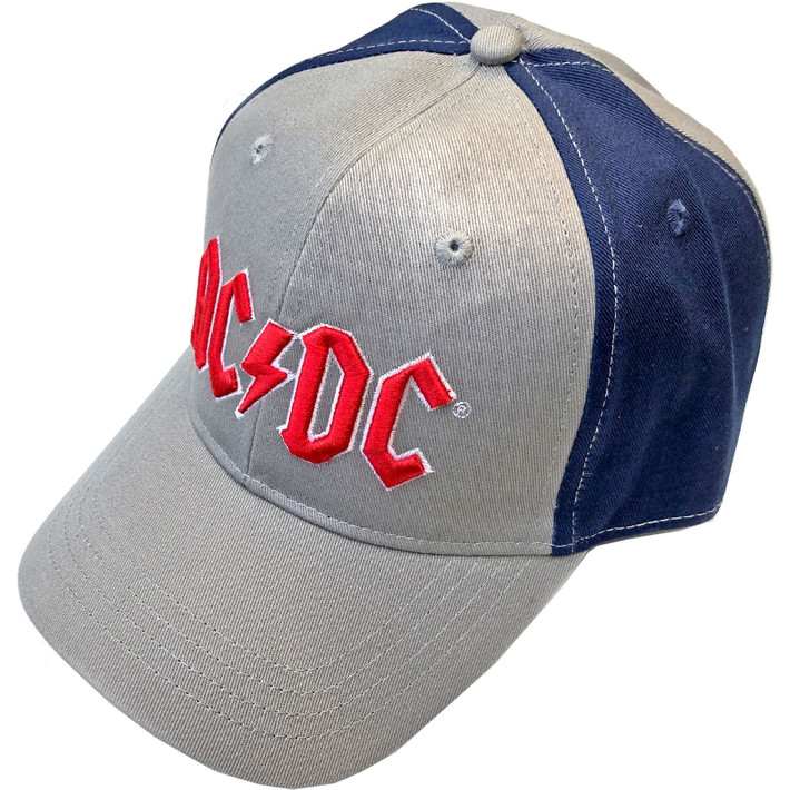 AC/DC 'Red Logo' (Grey & Blue) Baseball Cap