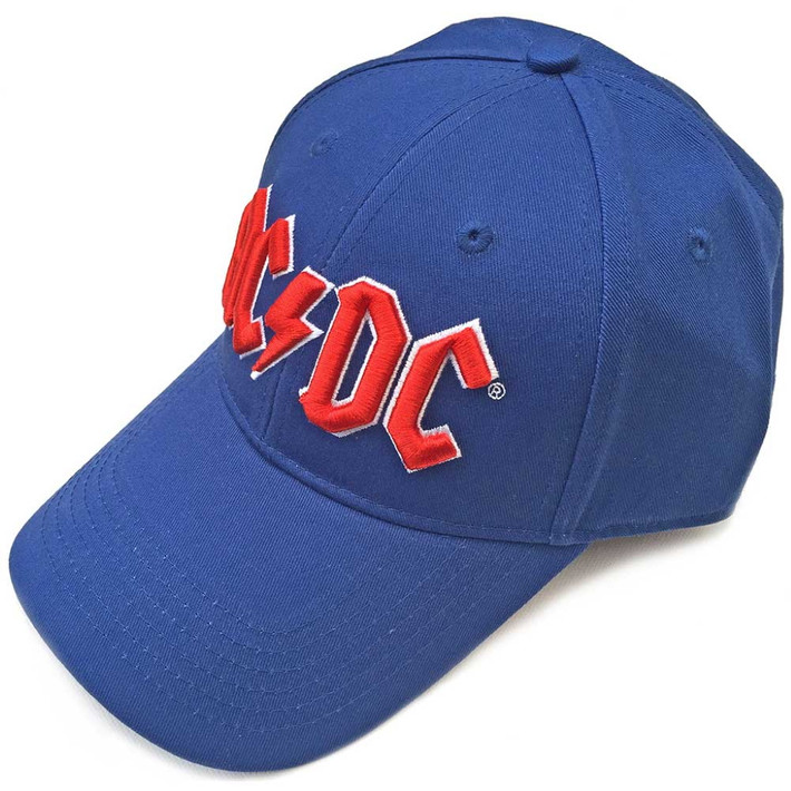 AC/DC 'Red Logo' (Mid Blue) Baseball Cap