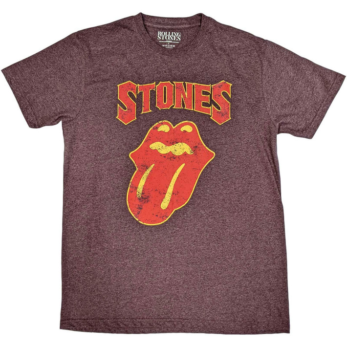 The Rolling Stones 'Gothic Text' (Brown) T-Shirt