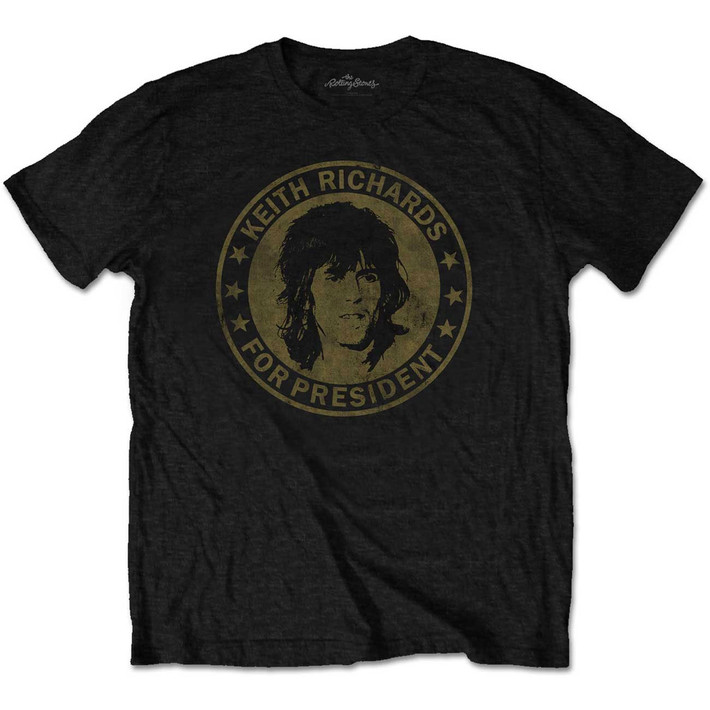 The Rolling Stones 'Keith for President' (Black) T-Shirt