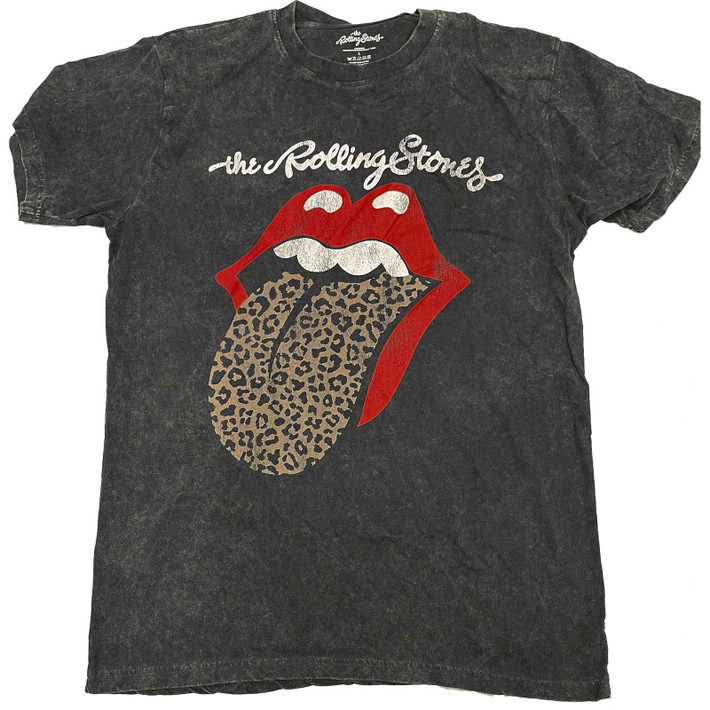 The Rolling Stones 'Leopard Tongue' (Dip-Dye) T-Shirt