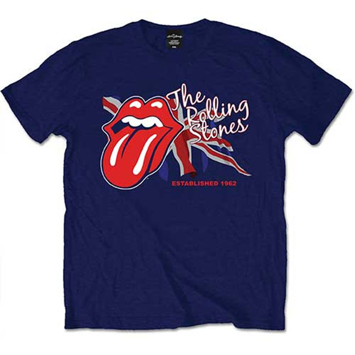 The Rolling Stones 'Lick the Flag' (Navy) T-Shirt