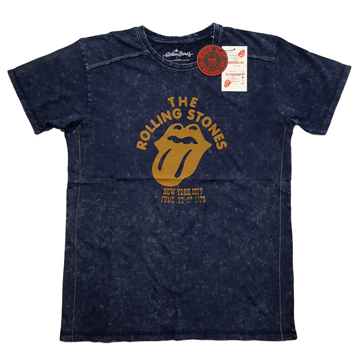 The Rolling Stones 'NYC 75' (Navy) Snow Wash T-Shirt