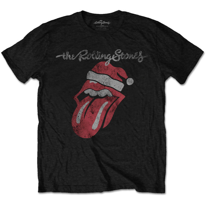The Rolling Stones 'Santa Lick' (Black) T-Shirt