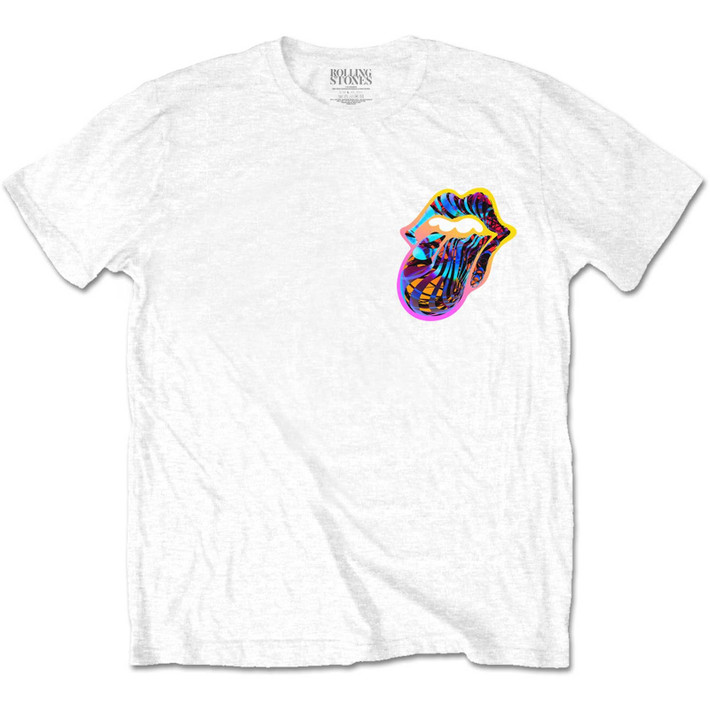 The Rolling Stones 'Sixty Gradient Text' (White) T-Shirt Front