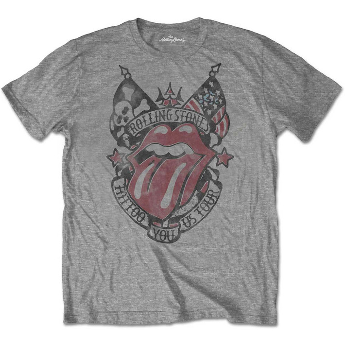 The Rolling Stones 'Tattoo You US Tour' (Grey) T-Shirt