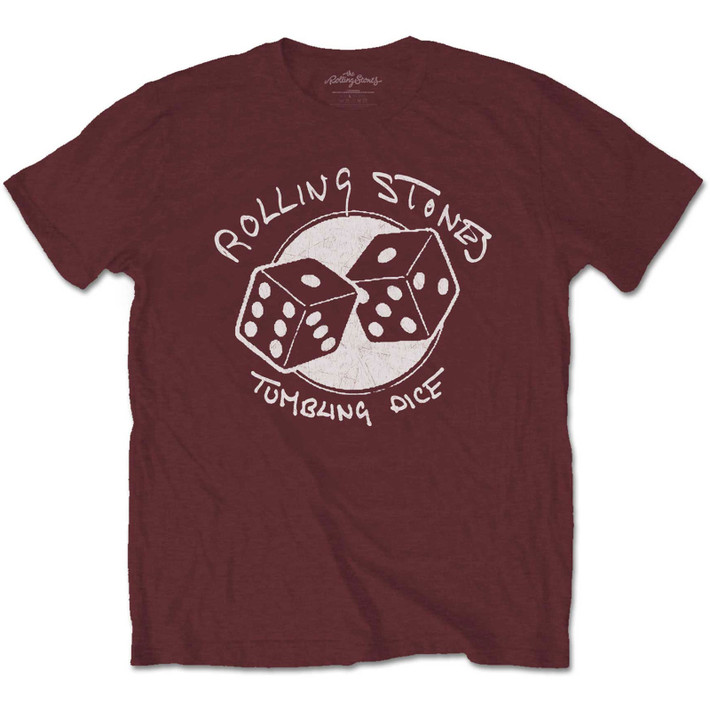 The Rolling Stones 'Tumbling Dice' (Maroon) T-Shirt