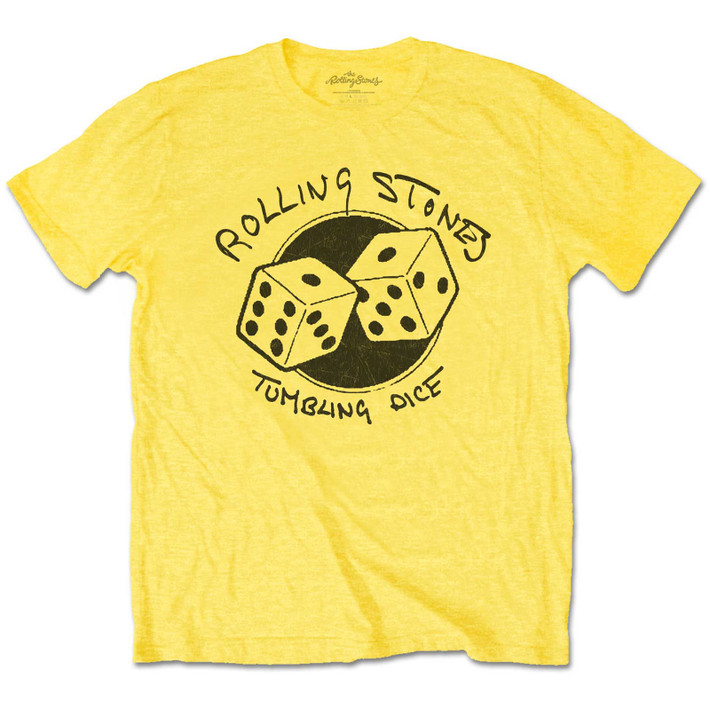 The Rolling Stones 'Tumbling Dice' (Yellow) T-Shirt | Eyesore Merch
