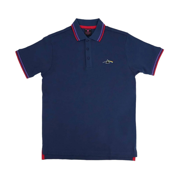 Pink Floyd 'Dark Side Of The Moon Prism' (Navy) Polo Shirt