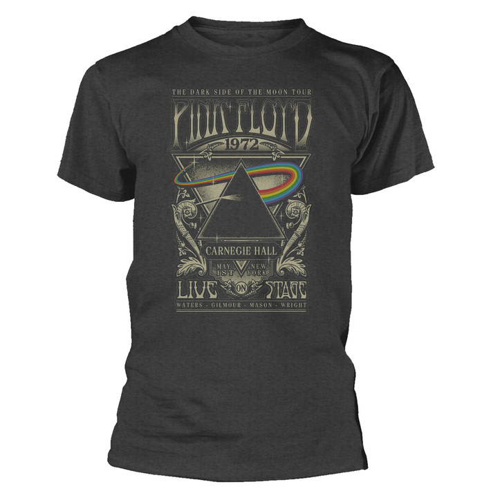 Pink Floyd 'Carnegie Hall Poster' (Grey) T-Shirt