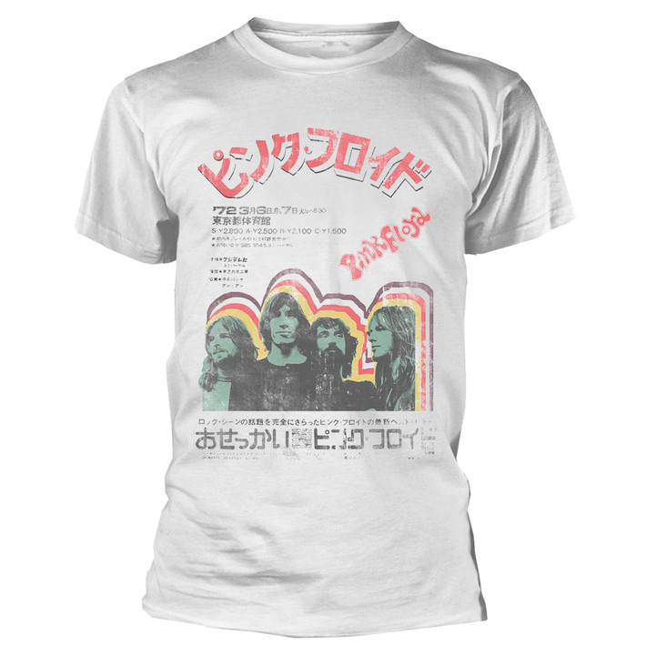 Pink Floyd 'Japanese Poster' (White) T-Shirt