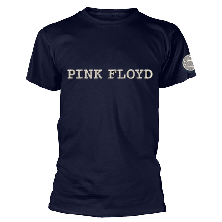 Pink Floyd 'Logo & Prism' (Navy) T-Shirt