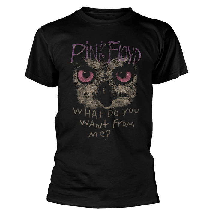 Pink Floyd 'Owl - What Do You Want From Me?' (Black) T-Shirt