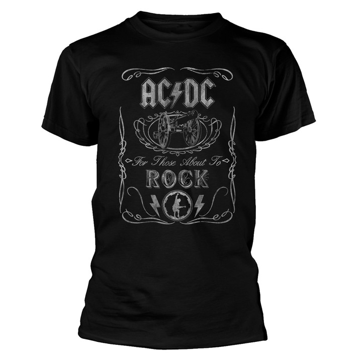 AC/DC 'Cannon Swig Vintage' (Black) T-Shirt