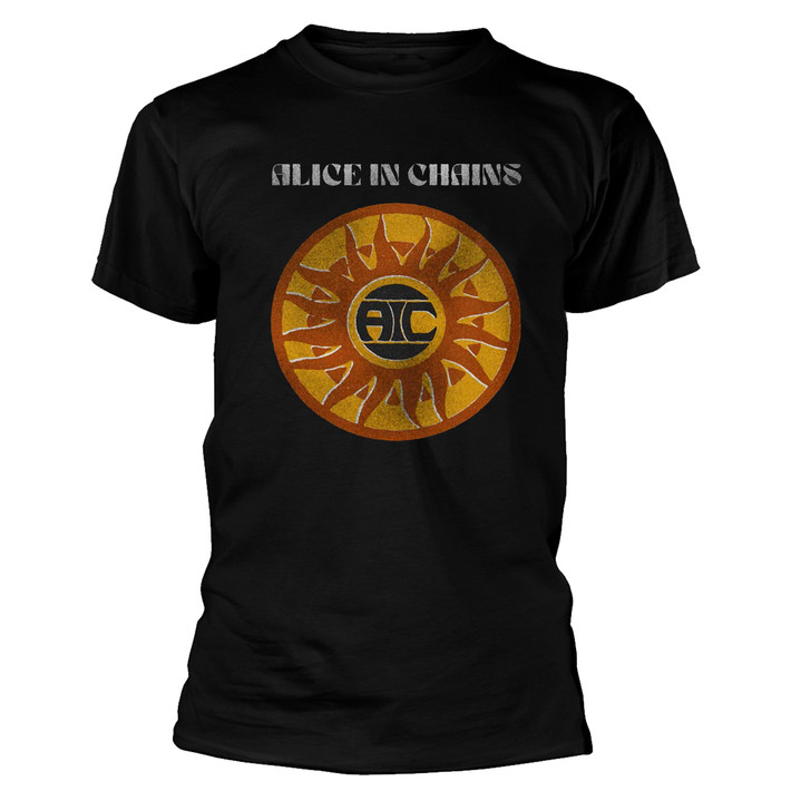 Alice In Chains 'Circle Sun Vintage' (Black) T-Shirt