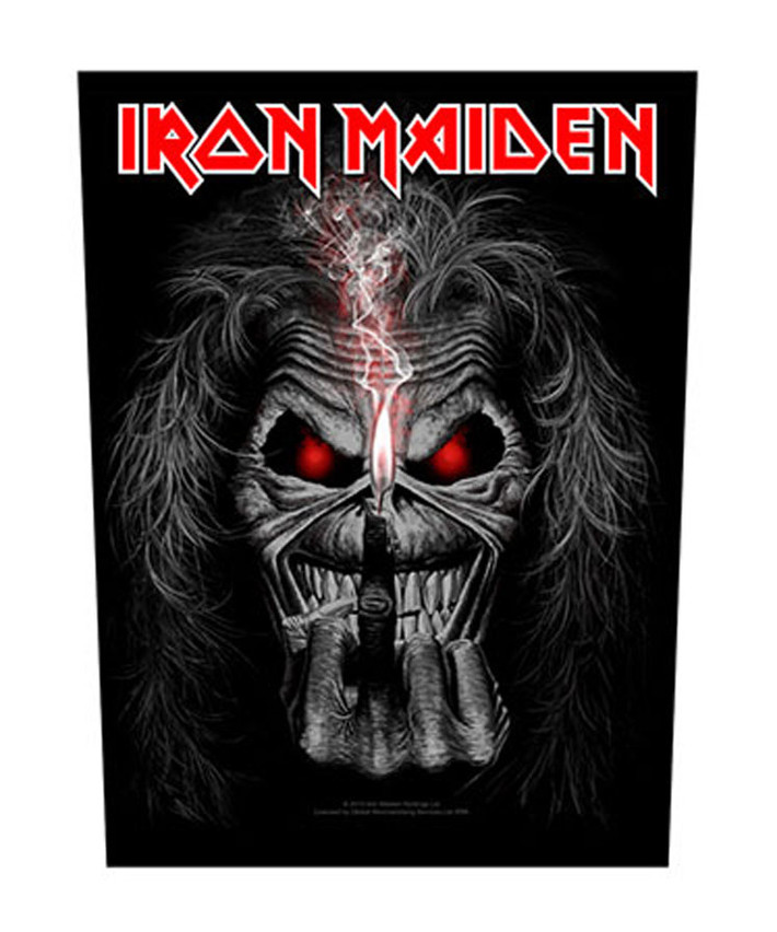 Iron Maiden 'Eddie Candle Finger' Back Patch