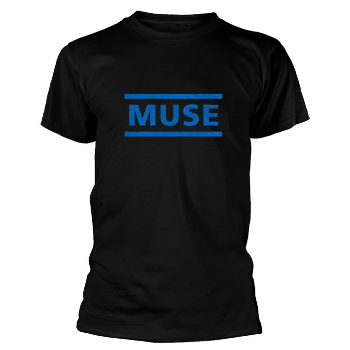Muse 'Dark Blue Logo' (Black) T-Shirt