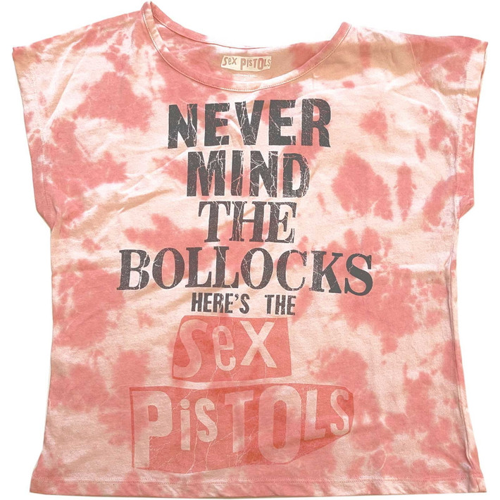 Sex Pistols 'NMTB' (Dye Wash) Womens Crop Top