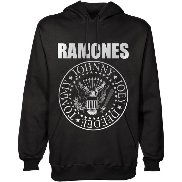 Ramones 'Presidential Seal' (Black) Pull Over Hoodie