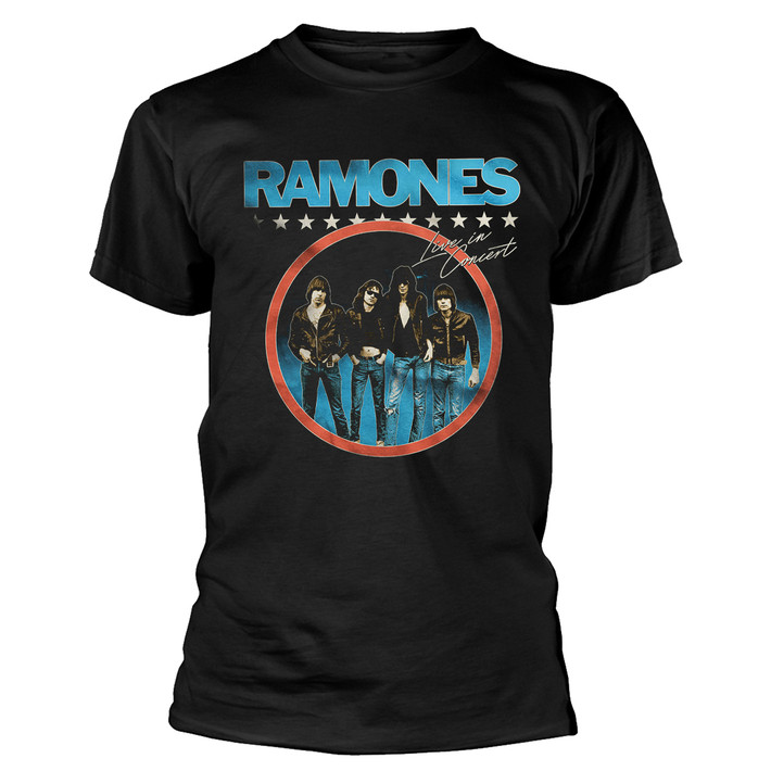 Ramones 'Circle Photo' (Black) T-Shirt