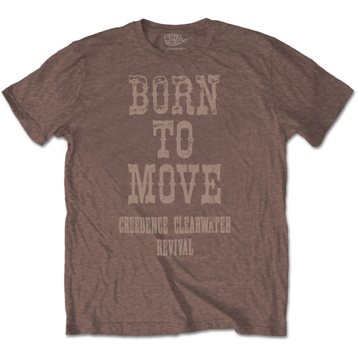 Creedence Clearwater Revival 'Born To Move' (Brown) T-Shirt