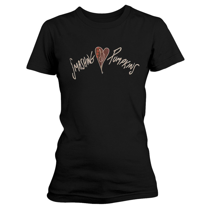 The Smashing Pumpkins 'Gish Heart' (Black) Womens Fitted T-Shirt