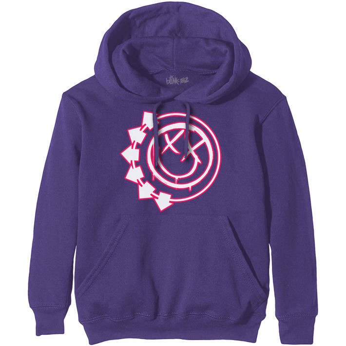 Blink 182 'Six Arrow Smile' (Purple) Pull Over Hoodie