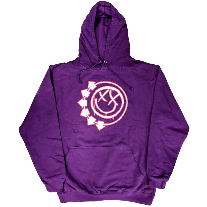 Blink 182 'Six Arrow Smile' (Pink) Pull Over Hoodie