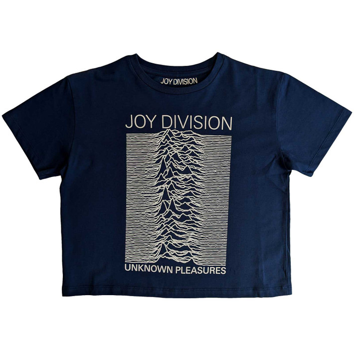 Joy Division 'Unknown Pleasures' (Blue) Womens Crop Top