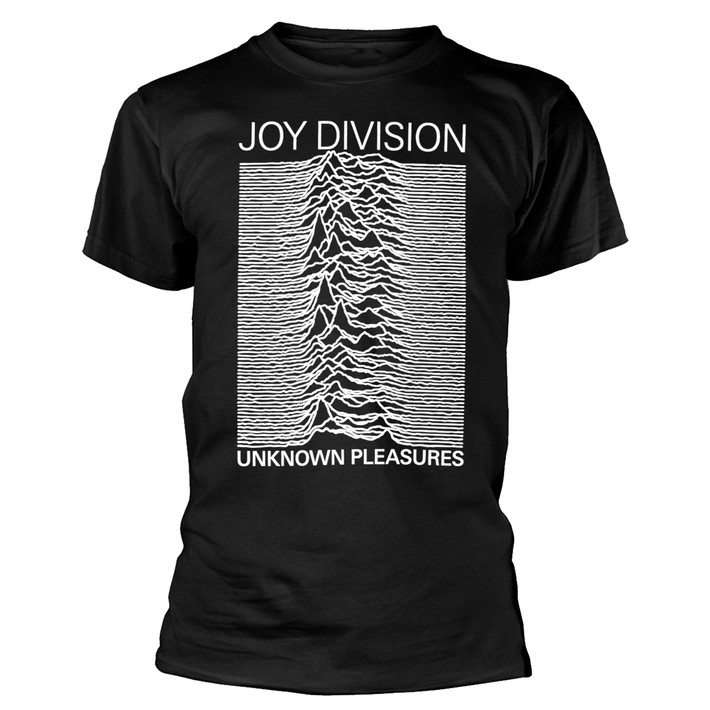 Joy Division 'Unknown Pleasures White On Black' (Black) T-Shirt