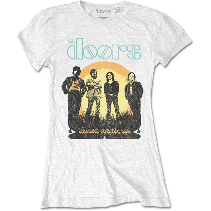 The Doors 'Waiting for the Sun' (White) Womens Fitted T-Shirt