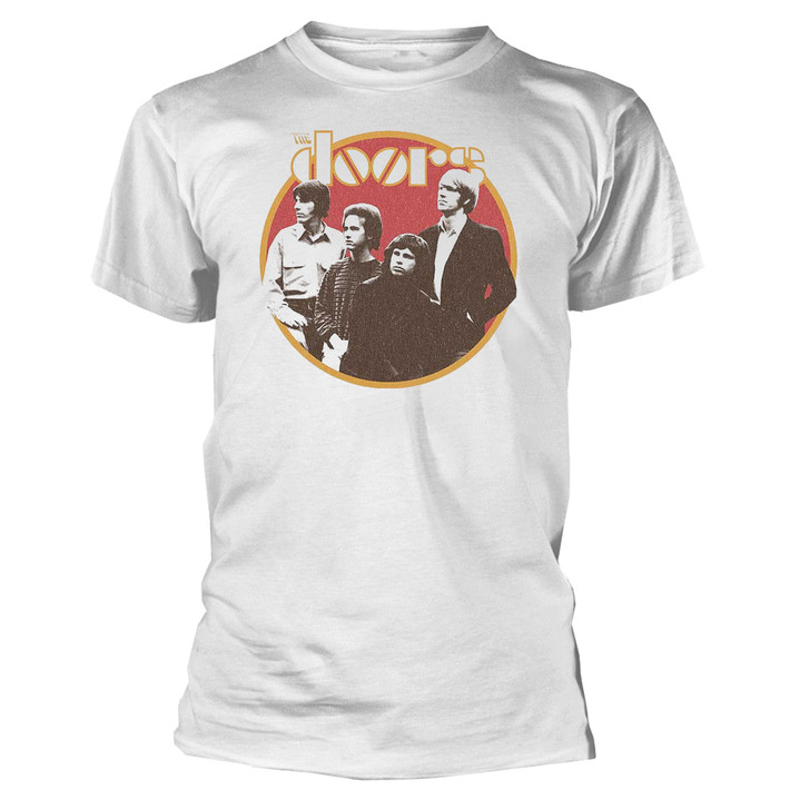 The Doors 'Retro Circle' (White) T-Shirt