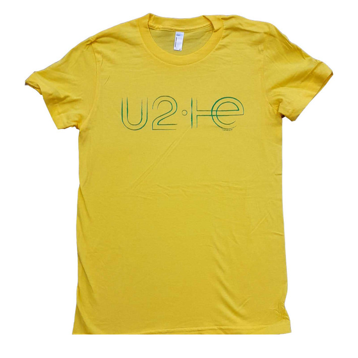 U2 'I+E Logo 2015' (Yellow) Womens Fitted T-Shirt