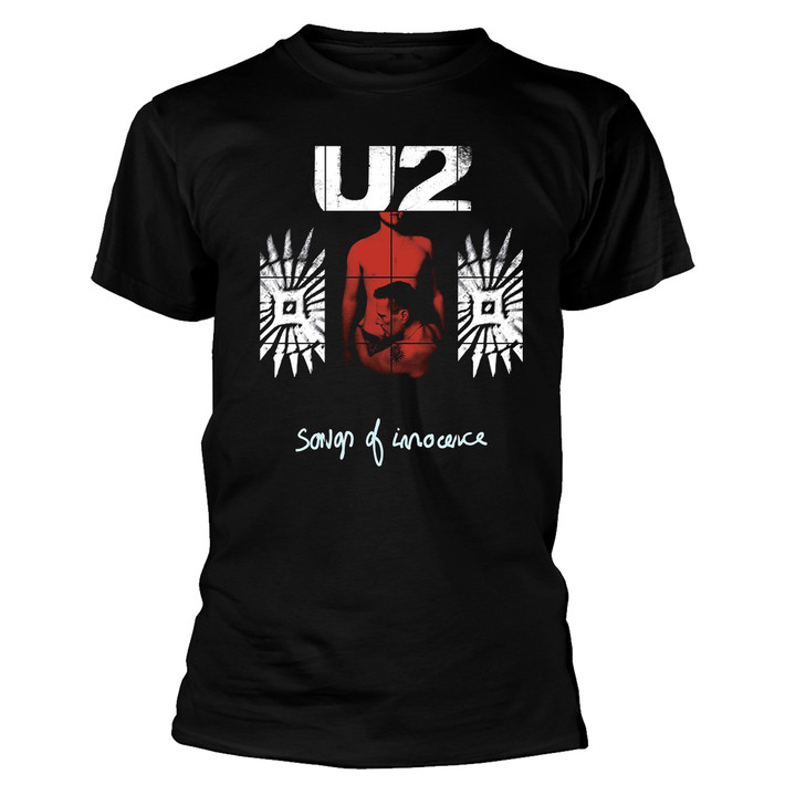 U2 'Songs of Innocence Red Shade' (Black) T-Shirt