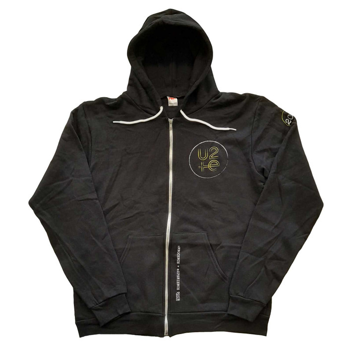 U2 'Logo 2015' (Black) Zip Up Hoodie
