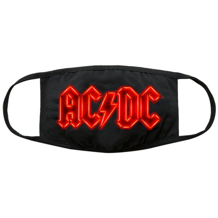 AC/DC 'Neon Logo' (Black) Face Mask