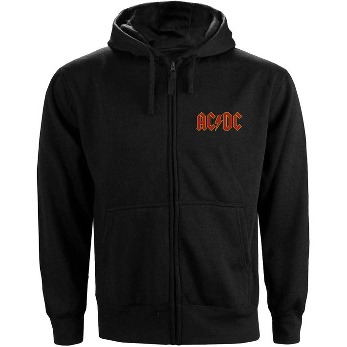 AC/DC 'Logo' (Black) Womens Zip Up Hoodie