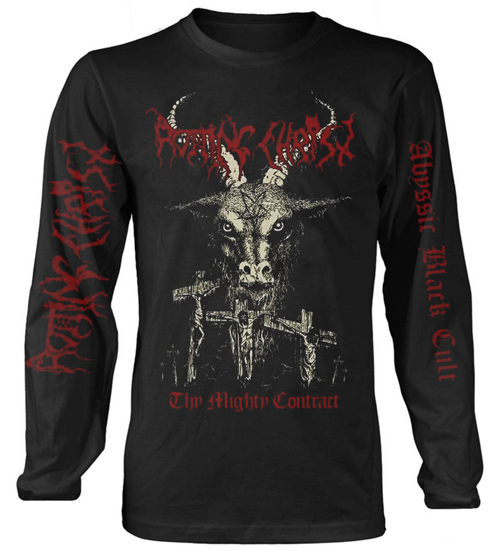 Rotting Christ 'Thy Mighty Contract' (Black) Long Sleeve Shirt Front