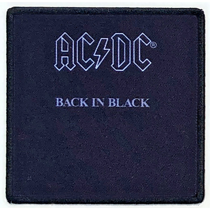 AC/DC 'Back In Black' (Iron On) Patch | Eyesore Merch