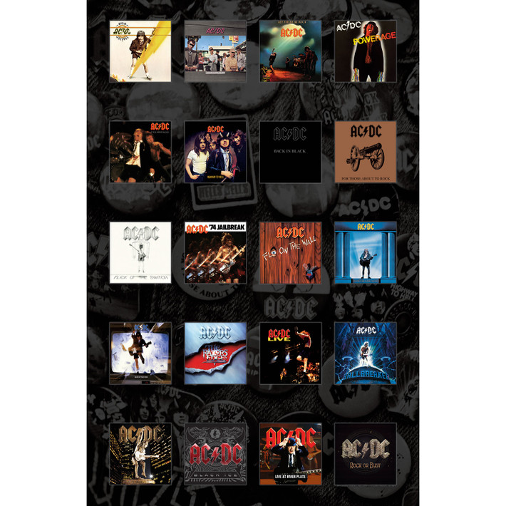 AC/DC 'Albums' Textile Poster | Eyesore Merch