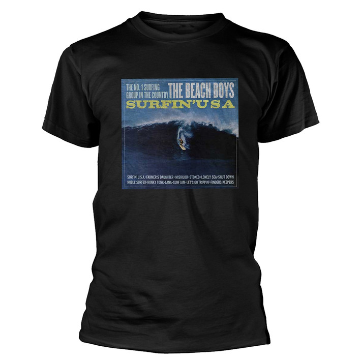 Beach Boys 'Surfin' USA' (Black) T-Shirt