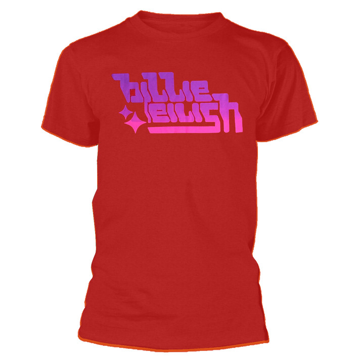Billie Eilish 'Purple Logo' (Red) T-Shirt