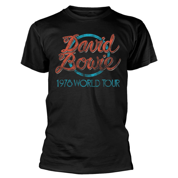 David Bowie '1978 World Tour' (Black) T-Shirt