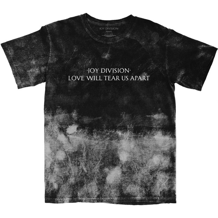 Joy Division 'Tear Us Apart Text' (Dip-Dye) T-Shirt