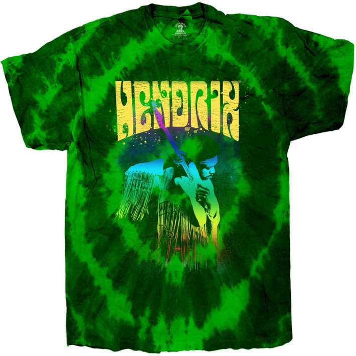 Jimi Hendrix 'Hear The Vibe' (Dip-Dye) T-Shirt