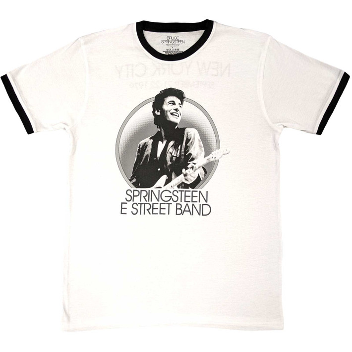 Bruce Springsteen 'NYC' (White) Ringer T-Shirt